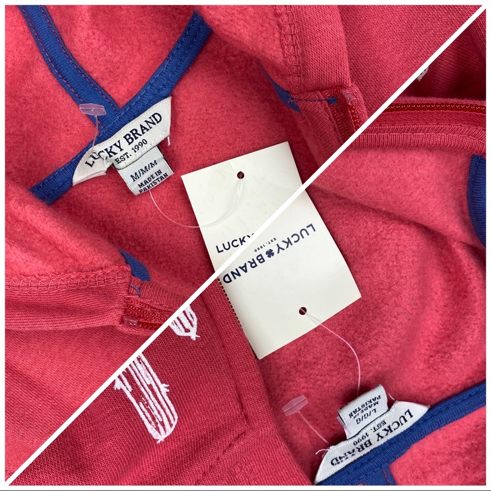 🆕Lucky Brand Big Girls Carter Hoodie Zip Kid Red - Picture 3 of 8